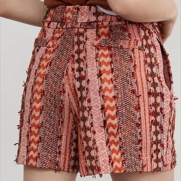 Anthropologie Eva Franco NEW Mila Textured High Waist Shorts Women’s 8 Macedonia - Picture 2 of 7